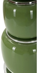 Зелена и сива настолна лампа с текстилен абажур (височина 57 cm) Eva – Mauro Ferretti