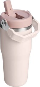Светлорозов термос от неръждаема стомана 410 ml IceFlow™ Flip Straw 2.0 Tumbler Rose Quartz – Stanley