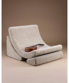 Светлокафяв детски стол от букле Moon – Wigiwama