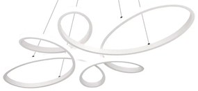 Бяло LED висящо осветително тяло Fly - Trio