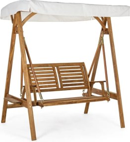 Градинска люлка от масивно дърво в естествен цвят Noemi – Bizzotto