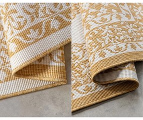 Външен килим в цвят жълта охра и кремаво 160x230 cm Gemini – Elle Decoration