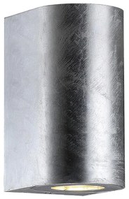 Nordlux - Външно стенно осветително тяло CANTO 2xGU10/28W/230V IP44 сребристо