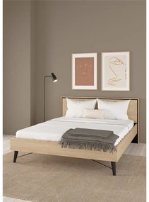Двойно легло без решетка в естествен цвят 160x200 cm Ry - Tvilum