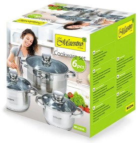 Тенджера Feel Maestro MR-2220-6L Сребрист Стомана 6 Части