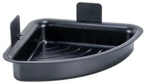 Черен пластмасов рафт за баня без пробиване Parma – Allstar