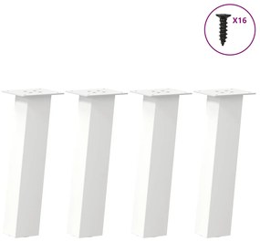 4012497 vidaXL Крака за масичка за кафе, 4 бр., бели, 30 см, стомана