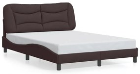 3207761 vidaXL Рамка за легло без матрак, тъмнокафява, 120x200 см, плат