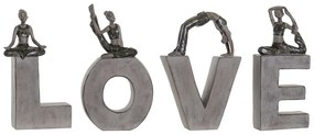 Декоративна фигурка DKD Home Decor Love Смола (13 x 6 x 23 cm) (40 x 4 x 22 cm) (4 pcs)