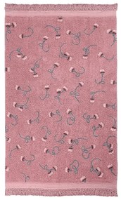 Розов ръчно изработен памучен детски килим подходящ за пране 140x210 cm English Garden Ash Rose – Lorena Canals