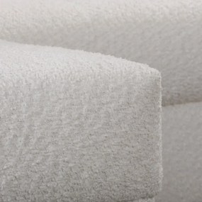 Бял ъглов диван от плат букле (ляв ъгъл) Ariella - Ropez