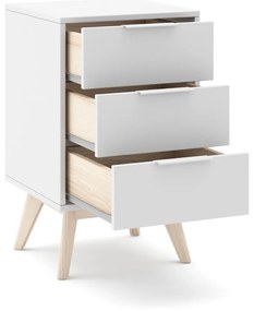 Бяло нощно шкафче Campus - Marckeric