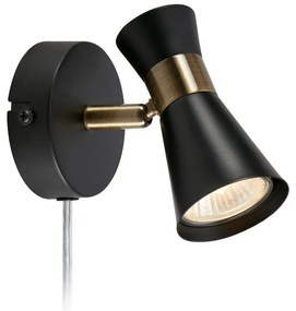 Черна стенна лампа (дължина 12 см) Folie - Markslöjd