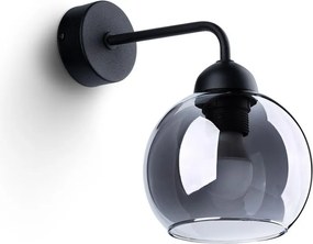 Черна стенна лампа ø 15 cm Grande – Sollux