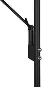 Матово черно LED затъмняваща се подова лампа (височина 180 cm) Brantford – Trio