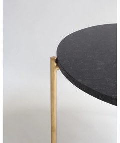 Масичка за кафе с черен мраморен плот Velvet Atelier, ø 50 cm - Really Nice Things