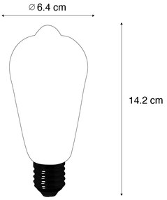 Комплект от 5 LED крушки E27 ST64 прозрачни 2.2W 470lm 2700K