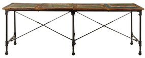 358883 vidaXL Трапезна маса, 220x90x77 см, регенериран дървен масив