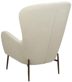 Кремаво кресло от плат букле Glam – DAN-FORM Denmark