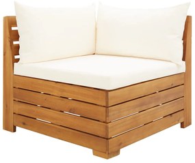 Sonata Модулен ъглов диван, 1 бр, с възглавници, акациево дърво масив