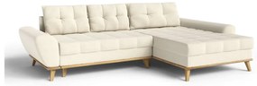Кремав разтегателен ъглов диван (десен ъгъл) Balitco – Ropez