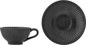 Черна керамична чаша за капучино 200 ml Neri – Bloomingville