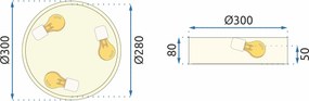 Плафон Classic Gold APP872-C 30 cm