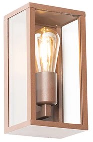 Индустриален стенен аплик ръждяво кафяв 26 см IP44 - Charlois