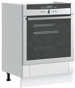 853759 vidaXL Шкаф за фурна, Lucca, бял гланц, инженерно дърво