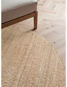 Кръгъл килим от юта в естествен цвят ø 160 cm Bouclé Jaipur – Hanse Home