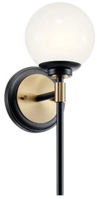 Kichler KL-BENNO1-BK-CPZ - LED осветително тяло за баня BENNO 2xG9/3W/230V златисто IP44