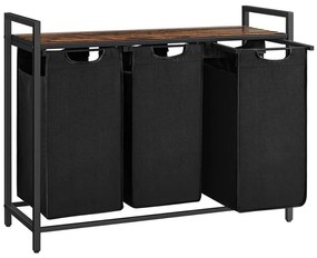 Кош за пране REX кафяв/черен