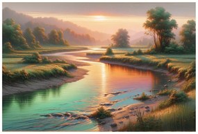 Самозалепващ тапет – Залез над спокойна река