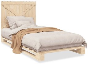 3281569 vidaXL Рамка за легло с табла, 100x200 см, борово дърво масив
