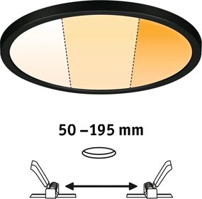 Paulmann 93102 - LED/16W IP44 Вградено таванно осветително тяло AREO 230V Ø 23 см черно