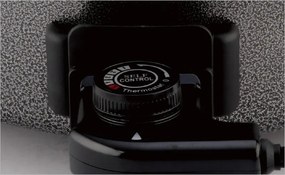 Електрически тиган за приготвяне на пица Rosberg R51010B, 1500W, 32 см, Терморегулатор, Незалепващо покритие, Сив