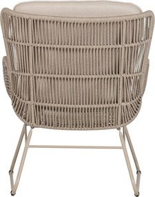 Бежов градински стол метален/подплатен Grace – WOOOD