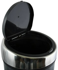 Тъмносиво стоманено кошче за боклук с отваряне с докосване 30 l – MSV