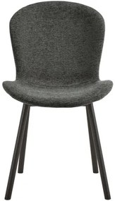 ФИОРА Тъмносив (тъкан Апиа 458) / черни крака – МОДЕРЕН ТАПИЦИРАН С ЧЕНИЛ СТОЛ ЗА ДНЕВНА/ТРАПЕЗАРИЯ