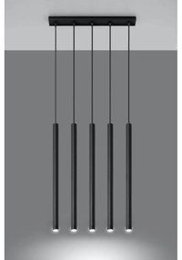 Черна висяща лампа , дължина 45 cm Fideus - Sollux