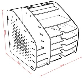 Калъф за документи Исла HM9202.03 бял 36x32x33Н см