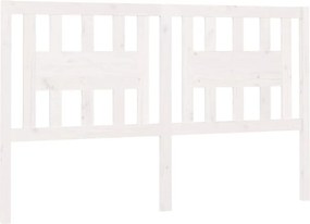 818671 vidaXL Табла за спалня, бяла, 146x4x100 см, бор масив