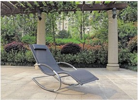 Черен метален градински шезлонг Naxos – Garden Pleasure