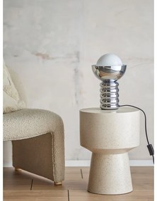 Настолна лампа в сребрист цвят със стъклен абажур (височина 32 cm) Spike – Bloomingville