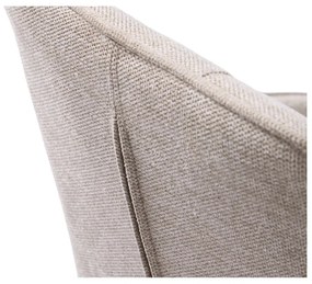 Бежов тапициран трапезен стол с подлакътници Nolan – Unique Furniture