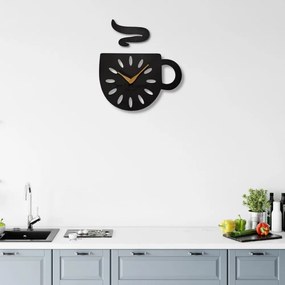 Стенен часовник във формата на чаша - модерен дизайн за кухнята 30 x 30 cm