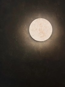 Каменна LED затъмняваща се стенна лампа в матово бял цвят Bobbin – Trio Select