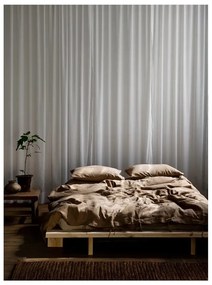 Двойно легло от масивен бор с включена подматрачна рамка в естествен цвят 140x200 cm Japan – Karup Design