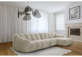 Бежов ъглов диван (десен ъгъл) Shell – Miuform