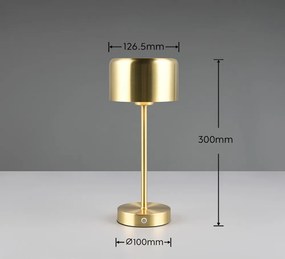 LED настолна лампа с възможност за димиране в златисто (височина 30 cm) Jeff - Reality
